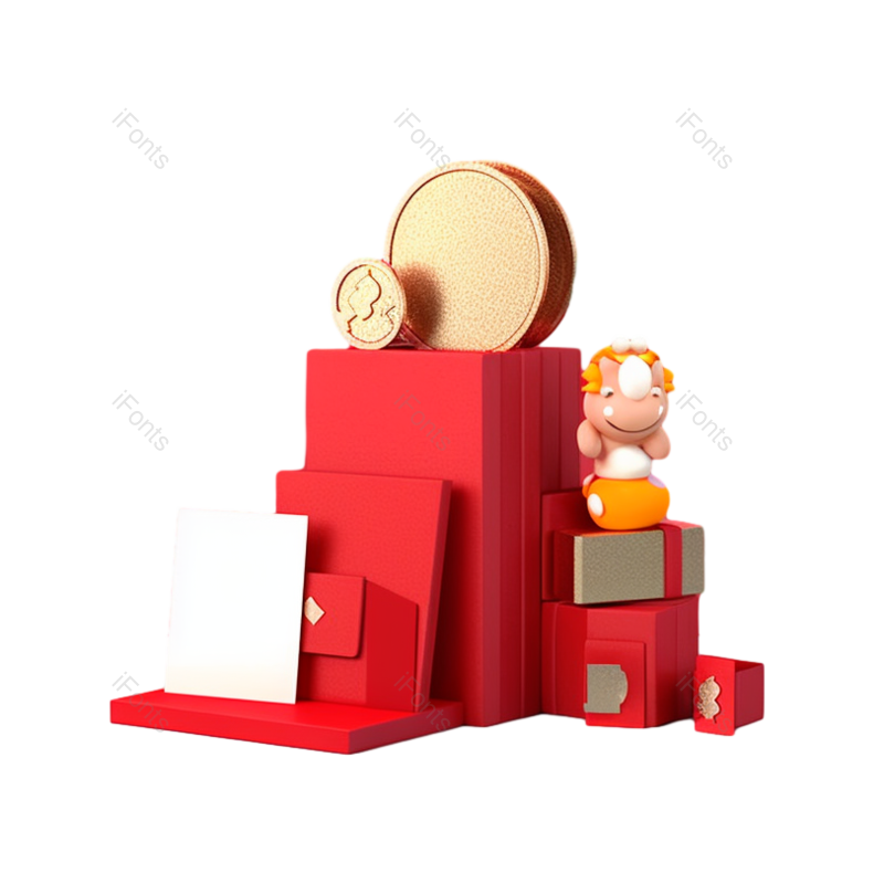 插画图片,皇冠元素,硬币PNG,红包免抠素材